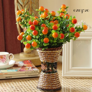 AG 1Pc 6 Branches 18 Heads Artificial Simulation Fruits Flower Home Garden Decoration DIY Art