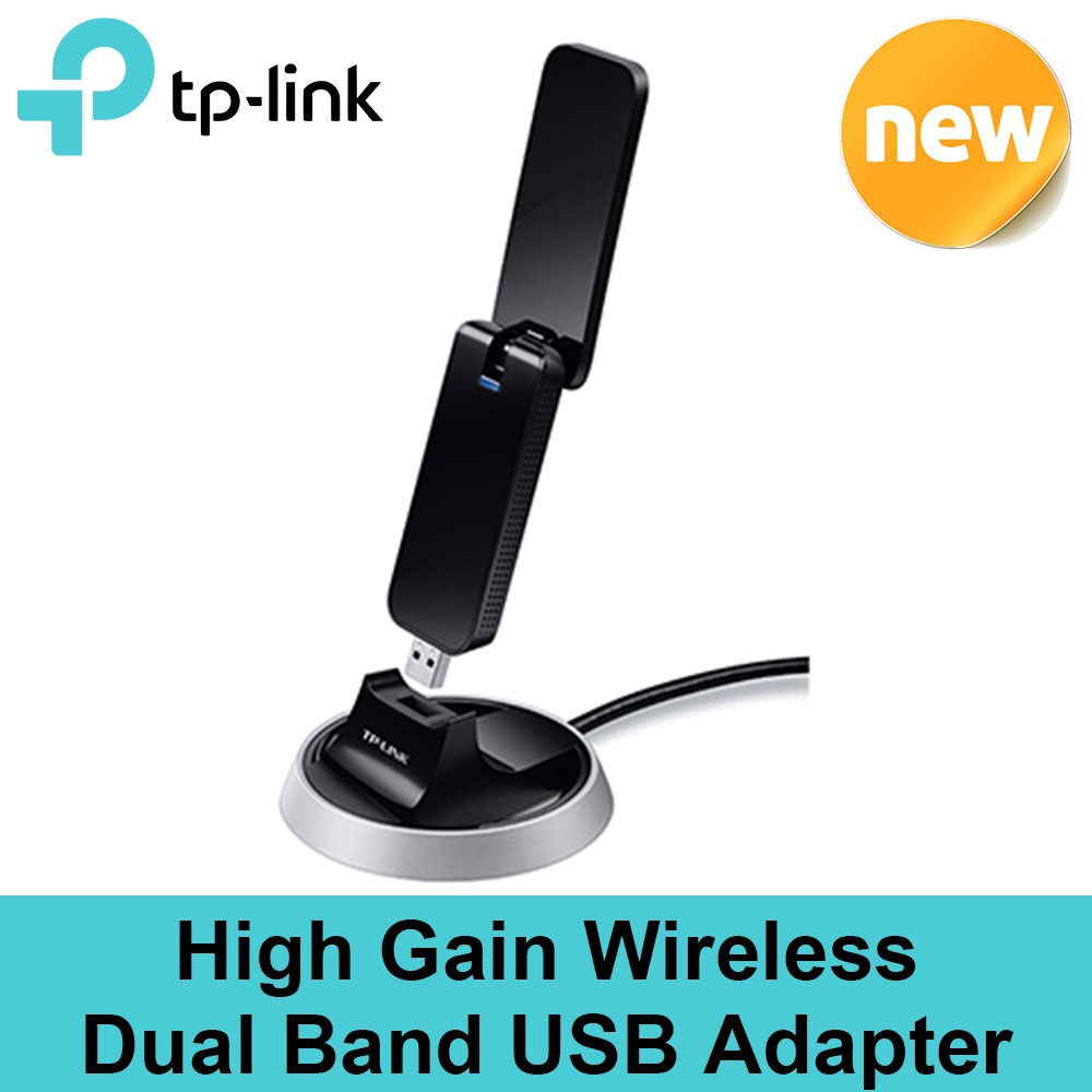 TPLINK ARCHER T9UH HighGain Wireless Dual Band USB Adapter Portable
