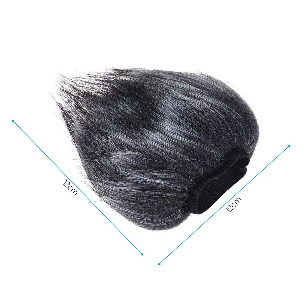 ภาพหน้าปกสินค้าEY-M23 Furry Outdoor Microphone Windscreen Artificial Fur Muff Wind Cover 12cm*12cm (L * D) for Zoom H1 H2N H4N Pro H6 f จากร้าน elliotm1.th บน Shopee