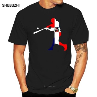 T-shirt  ขายดี เสื้อยืดผ้าฝ้าย พิมพ์ลายธงเบสบอล Dominican Republic สําหรับผู้ชายS-5XL