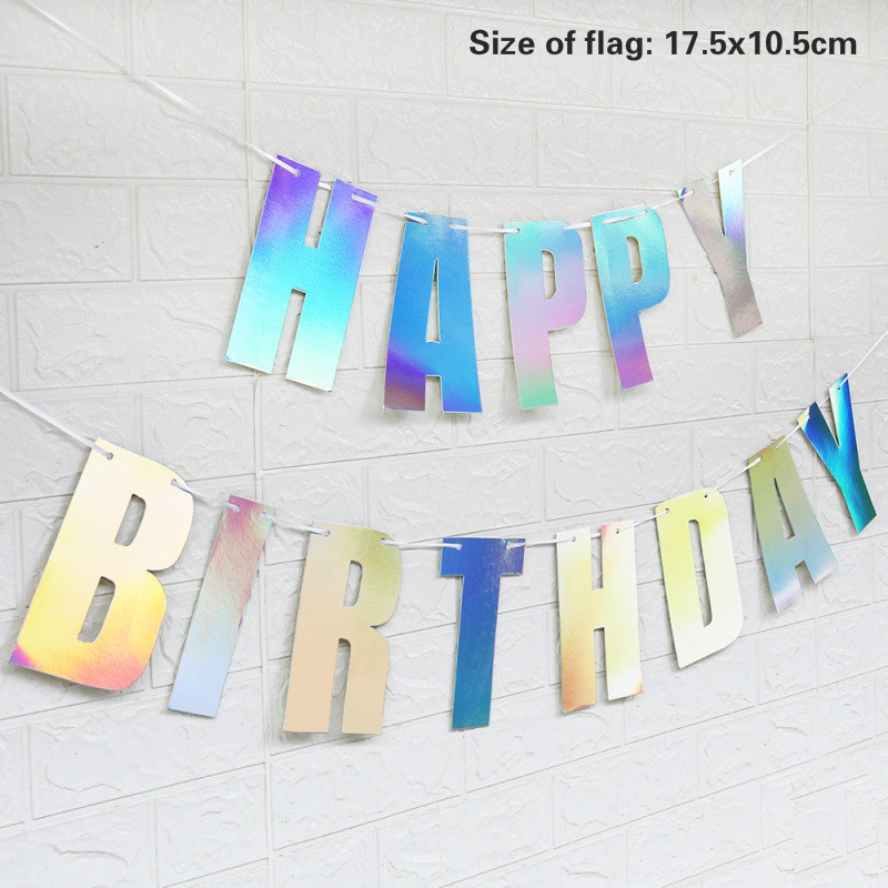 แบนเนอร์ตัวอักษร-happy-birthday-สีรุ้ง-สําหรับตกแต่งปาร์ตี้วันเกิด