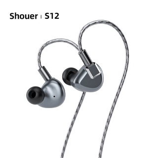 Shuoer S12 หูฟังอินเอียร์แม่เหล็ก 14.8 มม. 102dB 3.5 มม. 4.4 มม. สมดุล 0.78 มม.
