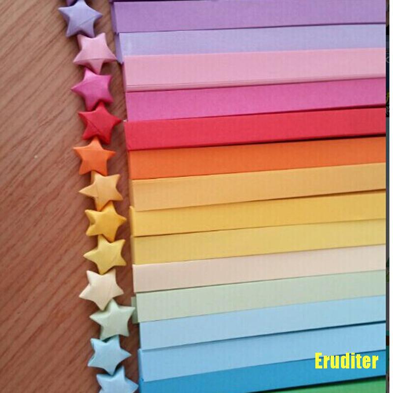 eruditer-origami-แถบริบบิ้นกระดาษพับ-รูปดาวนําโชค-สีพื้น