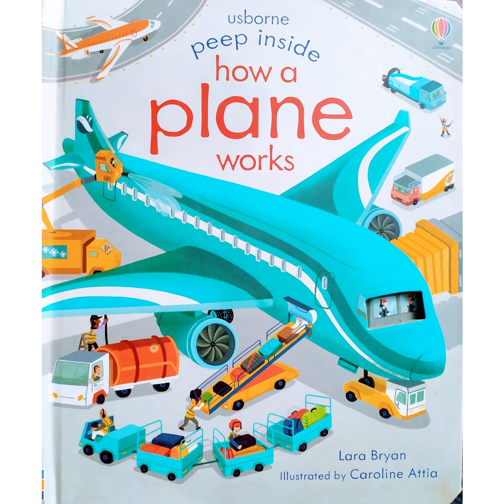 Usborne Peep Inside - How a Plane Works Hard Cover English Flap Book ...