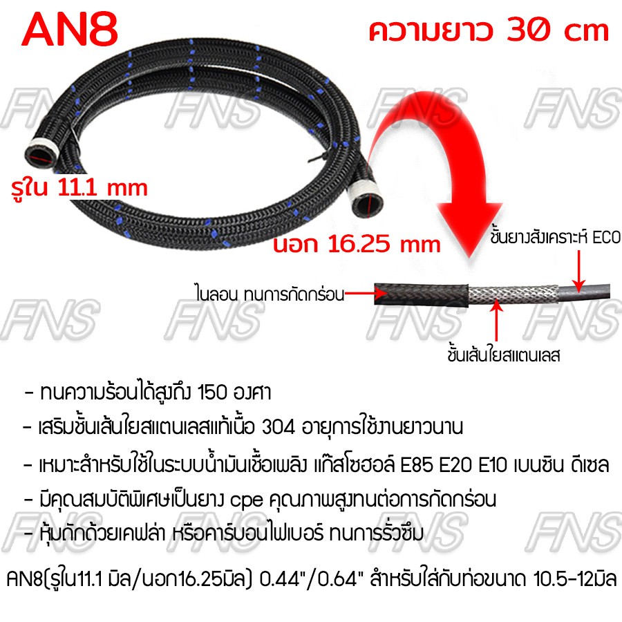 สายถักน้ำมัน-สายน้ำมันถักเคฟล่า-คาร์บอนไฟเบอร์-สายถัก-ทนแก๊สโซฮอล์-ทน-e85-แบ่งขาย-ราคา-ฟุต-30-ซ-ม