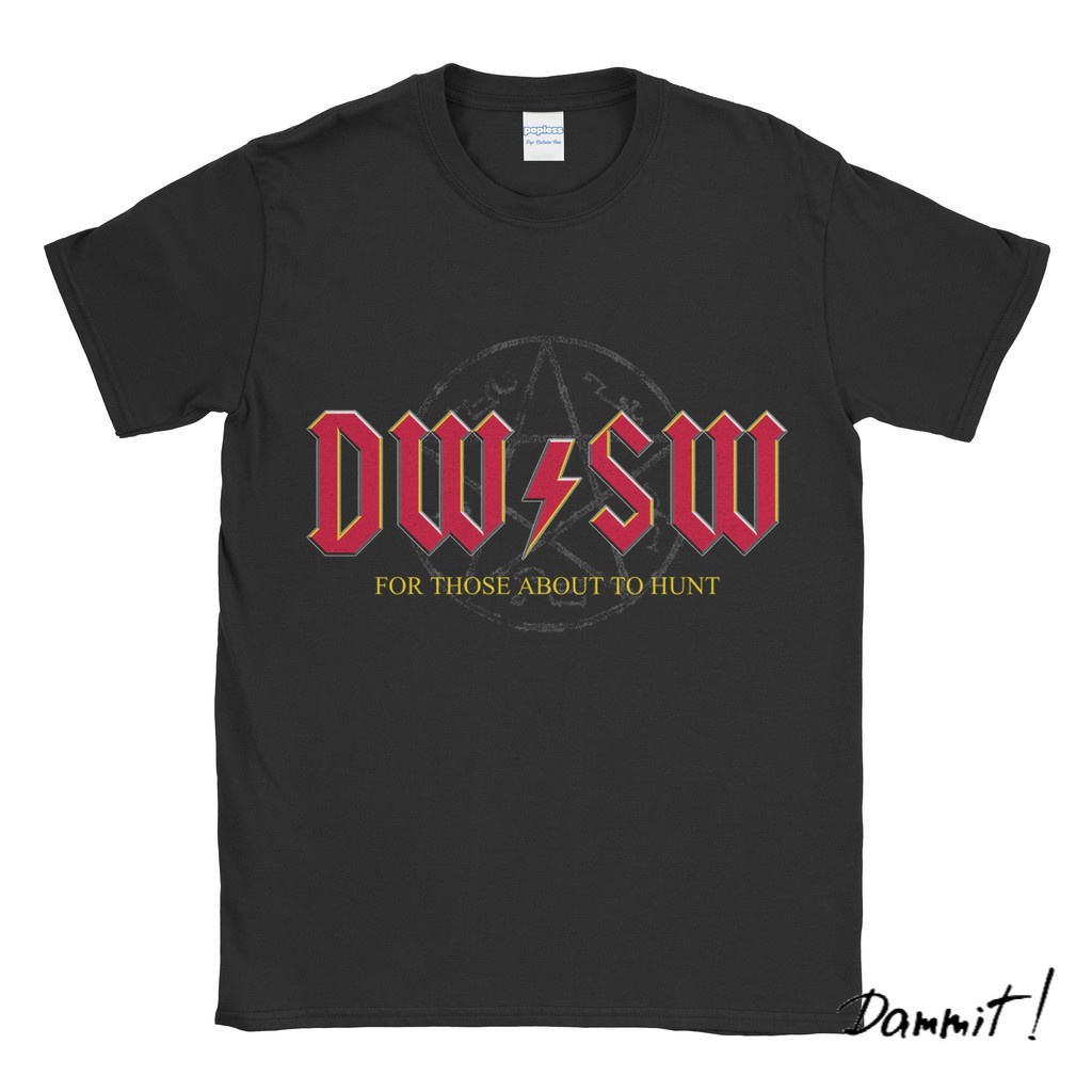 ผ้าฝ้ายคอกลมเสื้อยืด-supernatural-dw-sw-dammit-90s-s-4xl-lt-2022-gt