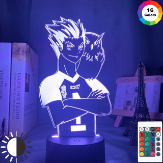 3d Led ตาราง Night Light อะนิเมะ Haikyuu Hinata Shoyo Kageyama Tobio สำหรับเด็กเด็กตกแต่งห้องนอน Nightlight Manga ของขวัญอะนิเมะโคมไฟ