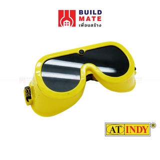 แว่นตาเชื่อม แว่นเชื่อม แว่นเชื่อมดำ แว่นตานิรภัย แว่นนิรภัย Welding Glasses ป้องกันUV สายรัดกระชับแน่นกับศรีษะ AT INDY