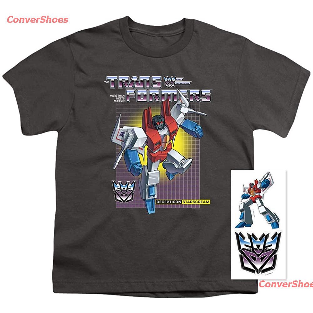 เสื้อยืดยอดนิยม-transformers-starscream-youth-t-shirt-amp-stickers-sports-t-shirt