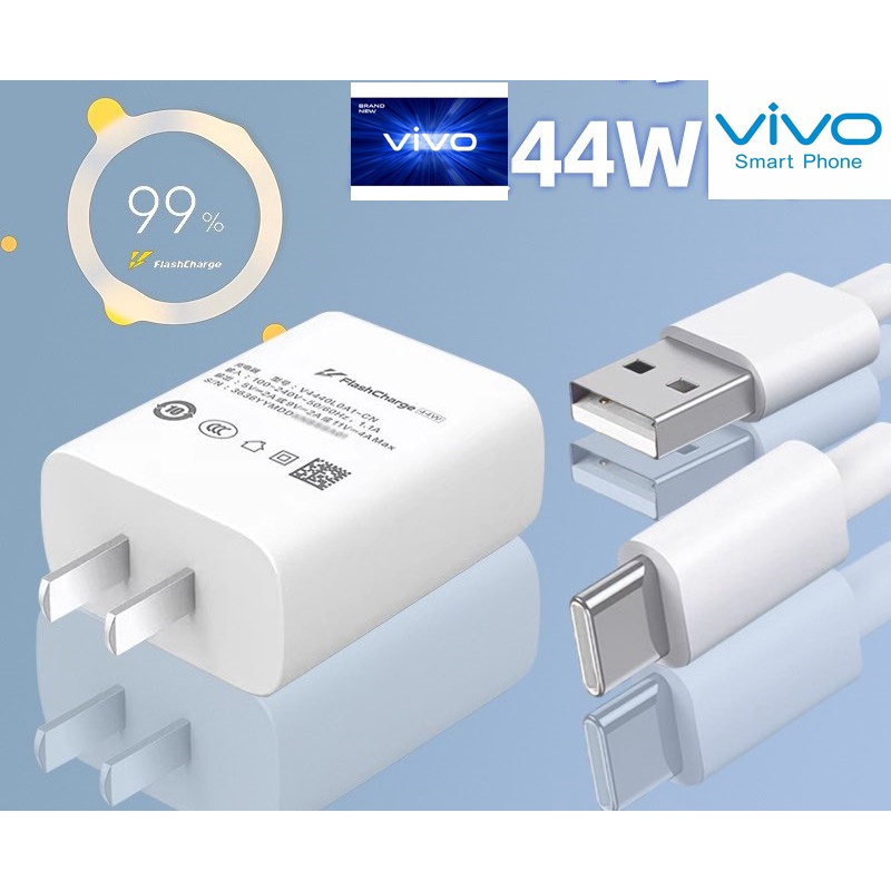 ชุดชาร์จ-vivo-flashcharge-usb-typec-44w-หัวชาร์จvivo-44w-ชาร์จไว-ชาร์จเร็ว-ชาร์จด่วน-สำหรับรุ่น-เช่น-y76-5g-v23e