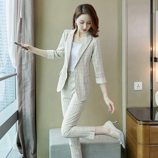 set blazerWomens Korean  Suit Striped Blazer