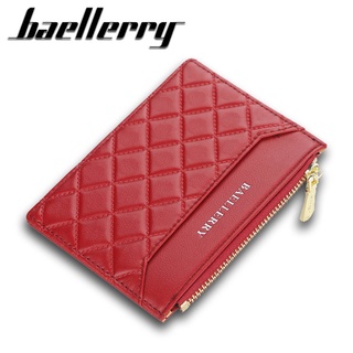 Baellerry กระเป๋าสตางค์ หนัง PU ใบเล็ก มีซิป ใส่บัตรเครดิต เหรียญได้ สําหรับผู้หญิง