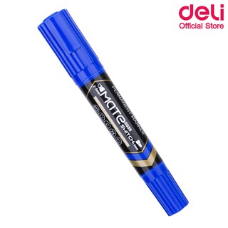 Deli S555 Dry Permanent Marker ปากกามาร์คเกอร์ 2 หัว ปลอดสารพิษ ขนาดหัว 2.0mm (แพ็ค 1 แท่ง) ปากกา อุปกรณ์สำนักงาน เมจิก