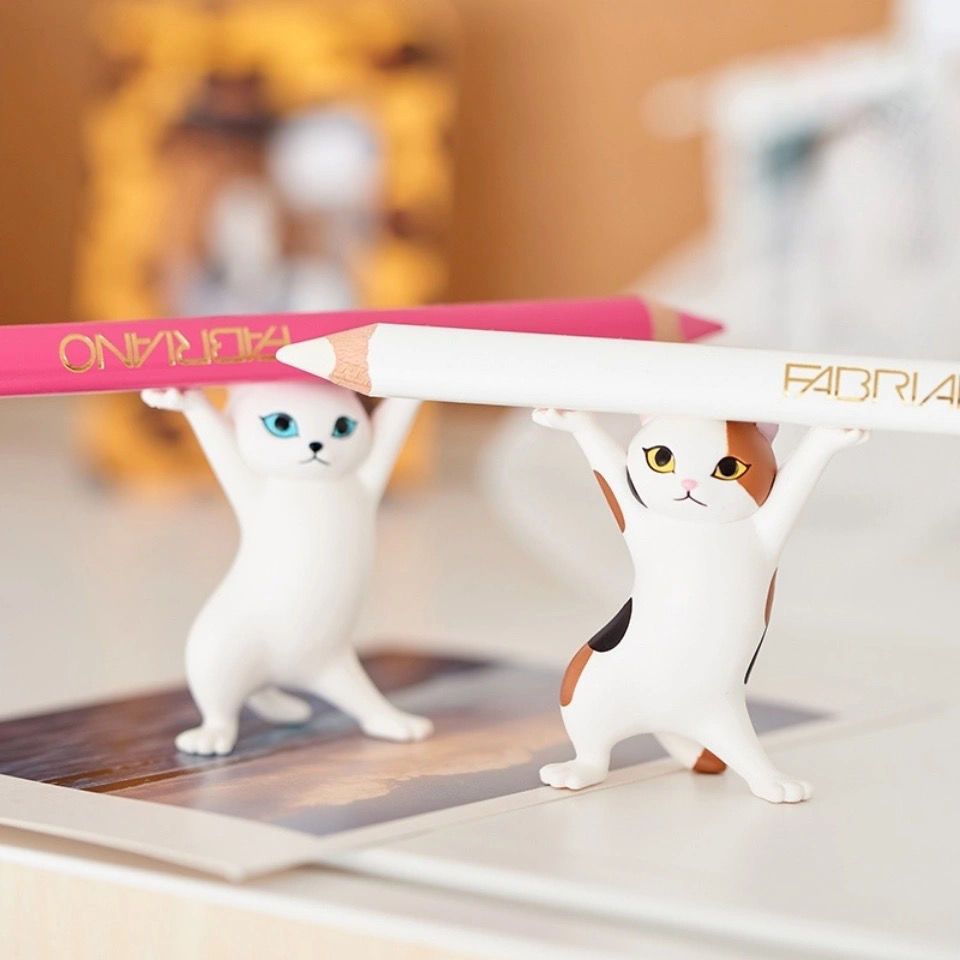 ผู้ถือปากกาญี่ปุ่นเครื่องประดับแมวนักเรียนเครื่องเขียนไข่บิดผู้ถือปากกามินิน่ารักแมวเครื่องประดับ