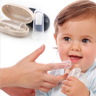 สินค้า [BPA Free] แปรงซิลิโคน ทำความสะอาดฟัน เหงือก สำหรับเด็กเล็ก Silicone Baby Finger Brush Toothbrush for Kids