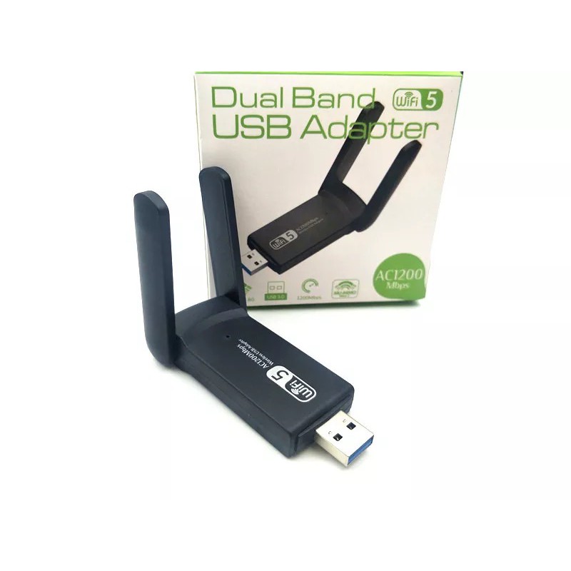 ภาพสินค้าใหม่ USB 3.0 1200Mbps WIFI ADAPTER Dual Band 5GHz 2.4 GHz 802.11AC RTL8812BU เสาอากาศ WiFi Dongle การ์ดเครือข่ายสำหรับแล จากร้าน khunsua บน Shopee ภาพที่ 1