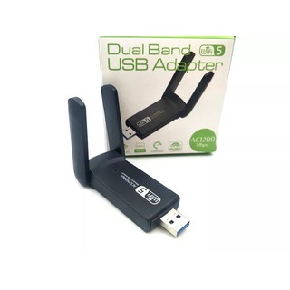 ภาพขนาดย่อของภาพหน้าปกสินค้าใหม่ USB 3.0 1200Mbps WIFI ADAPTER Dual Band 5GHz 2.4 GHz 802.11AC RTL8812BU เสาอากาศ WiFi Dongle การ์ดเครือข่ายสำหรับแล จากร้าน khunsua บน Shopee ภาพที่ 1
