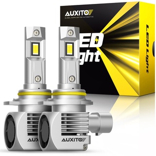 Auxito หลอดไฟหน้าฮาโลเจน LED 9012 HIR2 100W 20000 ลูเมน สว่างมาก 600% ไร้สาย 6000K สีขาว แบบเปลี่ยน แพ็คละ 2 ชิ้น