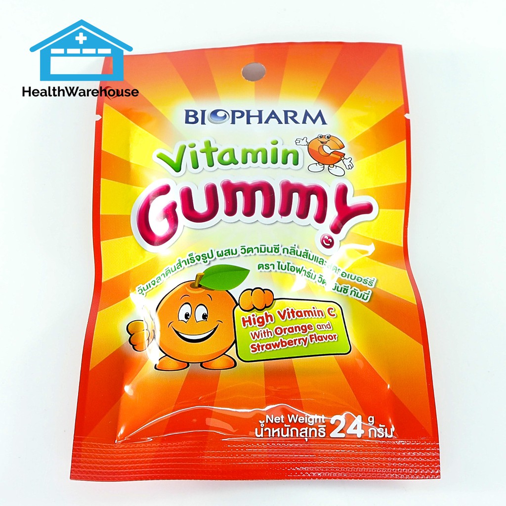 Biopharm Vitamin C Gummy 24 g (8 ชิ้น /ห่อ) Shopee Thailand