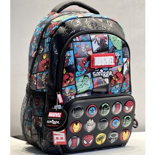 Smiggle Marvel กระเป๋าเป้สะพายหลัง คลาสสิก boy shcoolbag ซุปเปอร์ฮีโร่ นักเรียน เด็กผู้ชาย และเด็กผู้หญิง กระเป๋าหนังสือ