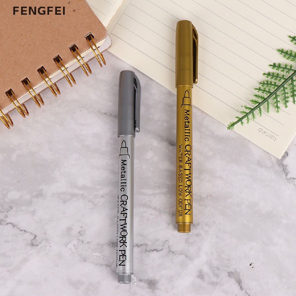 fengfei-ปากกามาร์กเกอร์-กันน้ํา-สีทอง-และสีเงิน-สําหรับวาดภาพ-diy