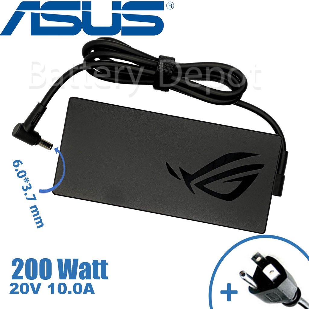 ราคาและรีวิวAsus Adapter 200W 20V / 10A หัว Jack ขนาด 6.0*3.7mm สายชาร์จ Asus TUF A17 FA706QM / TUF Gaming F15 FX506 FX506HM