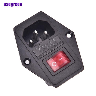 ปลั๊กซ็อกเก็ตไฟฟ้า 3 Pin Ac Inlet Male พร้อมสวิตช์ฟิวส์ 10a 250V