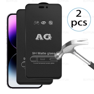 2pcs Matte 9H AG Anti-Fingerprint Tempered Glass For Apple iPhone 14 Pro Max 14Plus Screen Protector For iPhone 14 Pro Case Film