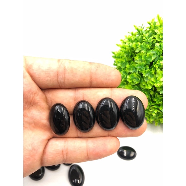 ภาพสินค้า100% Natural High Quality Black Onyx Cabochon. Rare Items, Best for making Jewelry HandMade wire Wrapping จากร้าน lapisbkk บน Shopee ภาพที่ 2