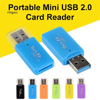 【RAC】เครื่องอ่านการ์ดหน่วยความจํา Micro SD USB 2.0 TF ขนาดเล็ก แบบพกพา สําหรับคอมพิวเตอร์ แล็ปท็อป PC