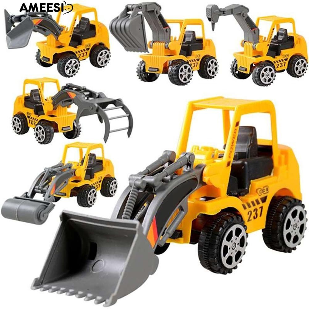 ameesi-เด็กรถบรรทุกขนาดเล็กรถโมเดลรถขุดของเล่นเพื่อการศึกษา
