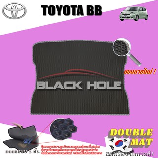 Toyota BB 2006-2016 TRUNK พรมรถยนต์เข้ารูป2ชั้นแบบรูรังผึ้ง Blackhole Carmat