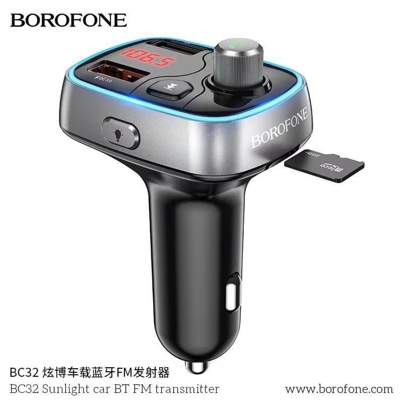 ส่งจากไทย Borofone BC32 บลูทูธในรถยนต์ + ที่ชาร์จไฟมือถือ Q.C3.0 ...
