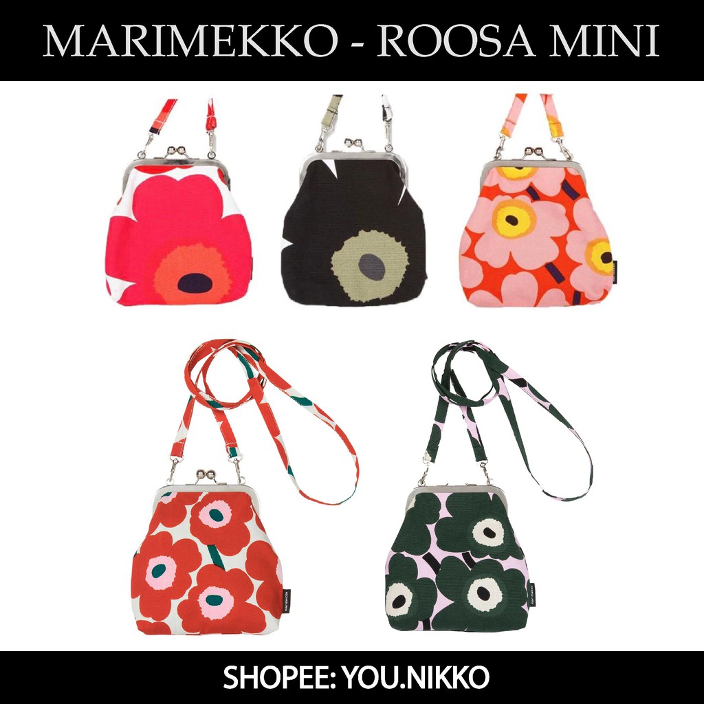 ภาพหน้าปกสินค้าMarimekko logo tote bag สีชมพูพีช 100%