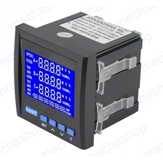 มิเตอร์วัดค่าไฟฟ้า มิเตอร์วัดกำลังไฟฟ้า เพาเวอร์มิเตอร์ RS485 3-Phase Power Energy Meter 4-digit Electric