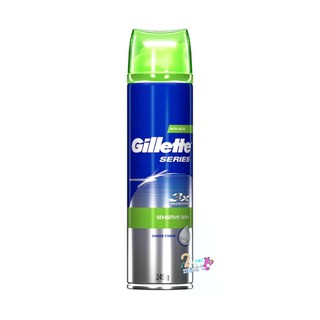 Gillette Series Shave Foam Sensitive ยิลเลตต์ ซีรี่ส์ โฟม โกนหนวด สูตรอ่อนโยน 245ก.