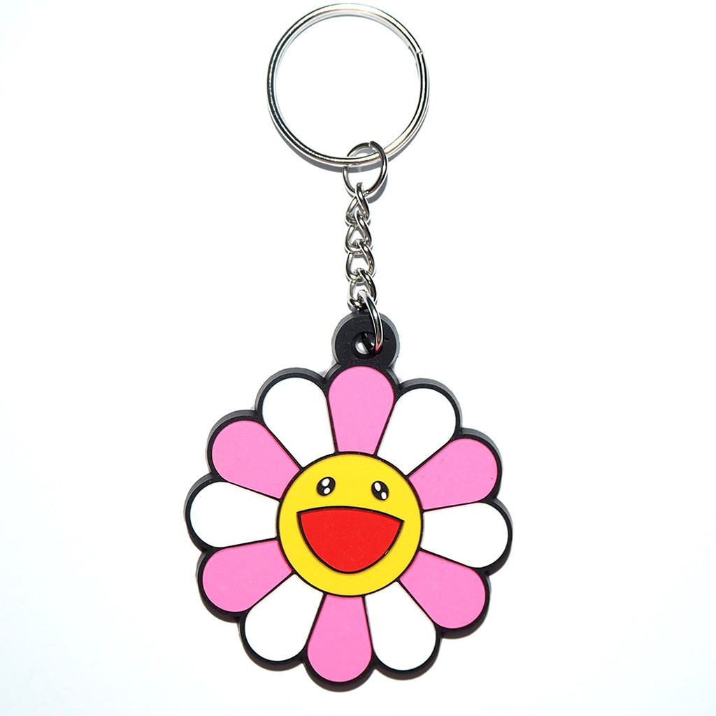 พวงกุญแจยาง-murakami-มุราคามิ-rainbow-flower-ดอกไม้สีรุ้ง