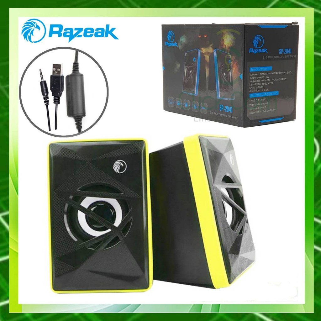 razeak-ลำโพง-multimedia-speaker-2-0-รุ่น-sp-2041