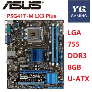 ราคาAsus P5G41T-M LX3 Plus Desktop Motherboard G41 Socket LGA 775 Q8200 Q8300 DDR3 8G u ATX UEFI BIOS used Mainboard