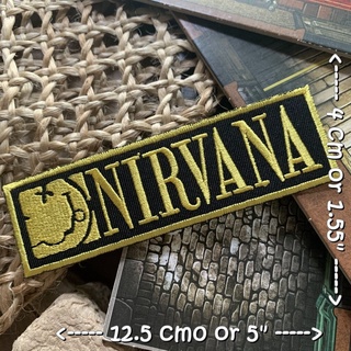Nirvana วงดนตรี ร็อค เฮฟวี่เมทัล พังค์ ตัวรีดแบบปัก อาร์มปัก ตัวรีดติดเสื้อ ตัวรีด ติดกระเป๋า ติดหมวก ติดแจ๊คเก็ต Roc...