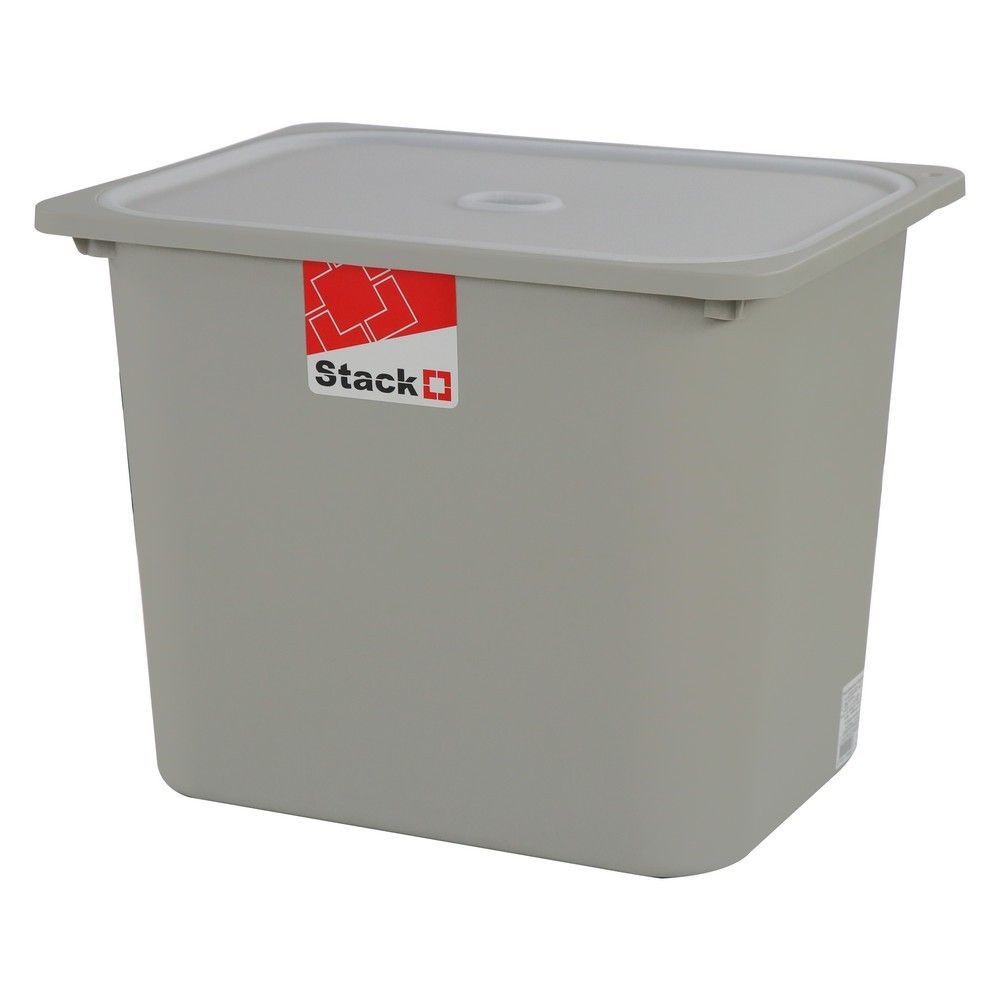 กล่องฝาปิด-stacko-2011c-43x33x34-ซม-สีเทา-กล่องเก็บของอเนกประสงค์แบบมีฝาปิดป้องกันฝุ่นละออง-สามารถวางซ้อนกันได้-เพื่อเพ