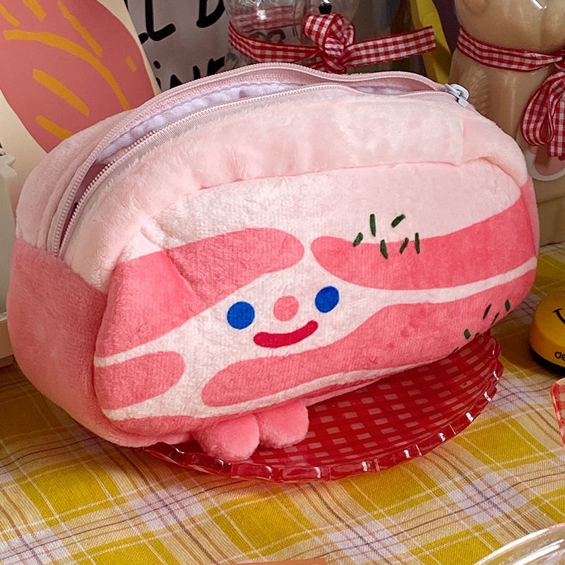 พร้อมส่ง-bacon-pencil-bag-กระเป๋าเบคอน-กระเป๋าน่ารัก