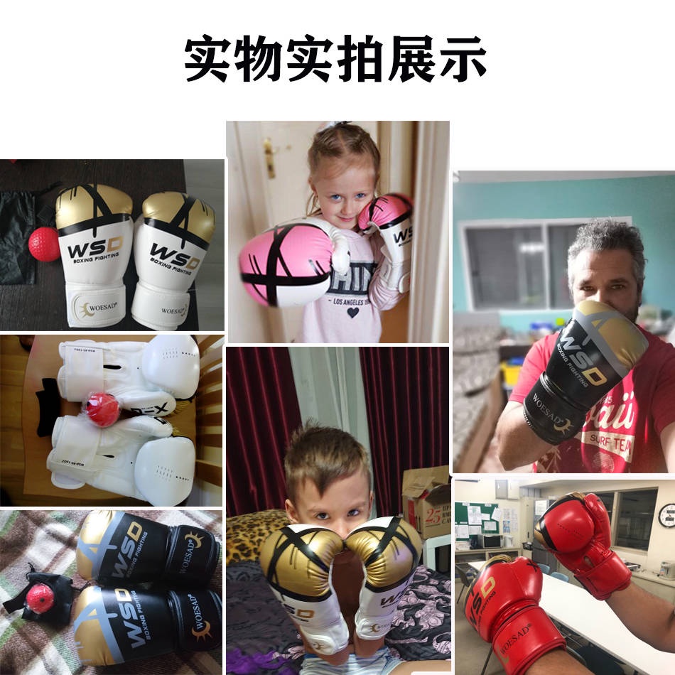 ภาพหน้าปกสินค้านวมชกมวย  Boxing Glove ผู้ชายและผู้หญิงถุงมือชกมวยเด็กผู้ใหญ่เยาวชนไทยมวยต่อสู้มวยมวย ต่อสู้การฝึกอบรมมวย จากร้าน _5bj0_czo_ บน Shopee