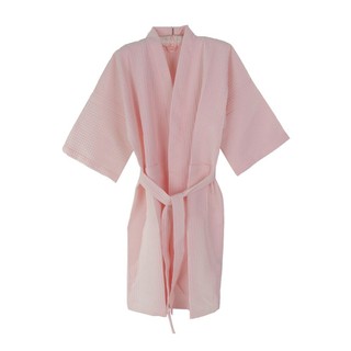 ชุดคลุมอาบน้ำ  STYLE WAFFLE สีขชมพู ชุดคลุมอาบน้ำ ผ้าเช็ดตัวและชุดคลุม ห้องน้ำ BATHROBE  STYLE WAFFLE PINK