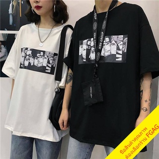 ภาพขนาดย่อสินค้าพร้อมส่ง เสื้อคู่รักชายหญิงน่ารัก oversize เสื้อผ้าวินเทจวัยรุ่น แฟชั่นเกาหลี เสื้อยืดโอเวอร์ไซส์ผู้หญิงลายการ์ตูน XXL