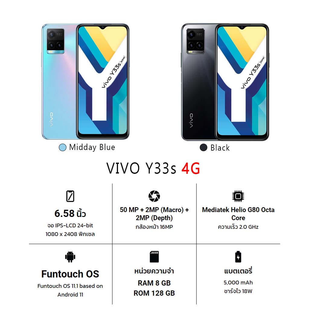 vivo-y33s-8-128gb-เครื่องเคลียร์สต๊อกจากศูนย์-ลดล้างสต๊อกราคาถูกๆ-มีตำหนิจากบริษัท