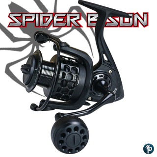 ภาพขนาดย่อของภาพหน้าปกสินค้ารอกสปิน แมงมุมดำ Spider Bison สำหรับตกปลา จากร้าน parknum_fishing บน Shopee