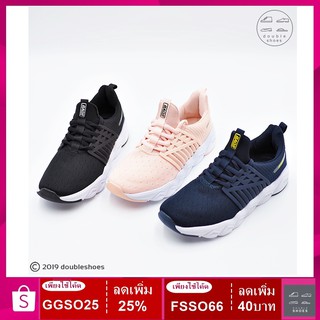 BAOJI แท้ 100% รองเท้าผ้าใบหญิง รองเท้าวิ่ง รุ่ รุ่น BJW410 (สีดำ/ กรม / ชมพู) ไซส์ 37-41