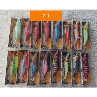 โยกุ้งตกหมึก จ้าวทะเล ขนาด3.0 มีเสียง เรืองแสง เหยื่อปลอม พร้อมส่ง