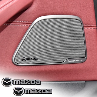 ใหม่ สติกเกอร์อลูมิเนียม ลายตราสัญลักษณ์รถยนต์ สําหรับ Mazda 5 6 323 626 RX8 CX5 CX-4 MX3 MX5 Atenza Axela 4 ชิ้น 10 ชิ้น